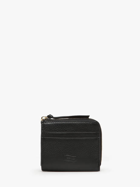 Compacte Ritsportefeuille Caviar Leder Crinkles Zwart caviar 14316